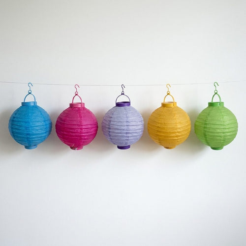 Party Paper Lantern con Luz LED – Farol Decorativo Colgante (7.9in)