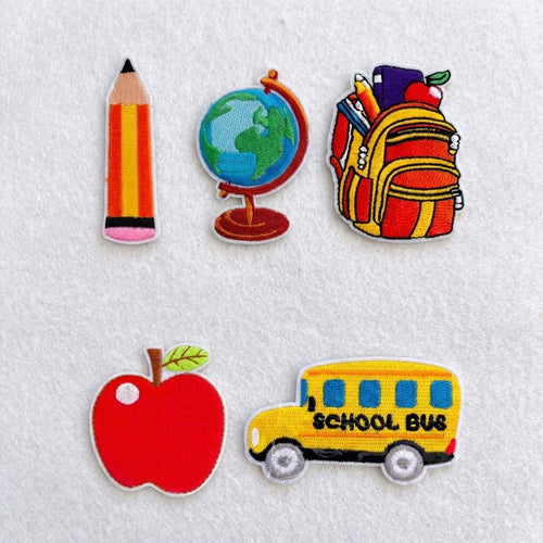 Back to School- Double Adhesive Patch Peel & Stick or Iron-on