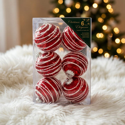 Esferas Navideñas | Set de 6 Piezas - Variedad a Escoger