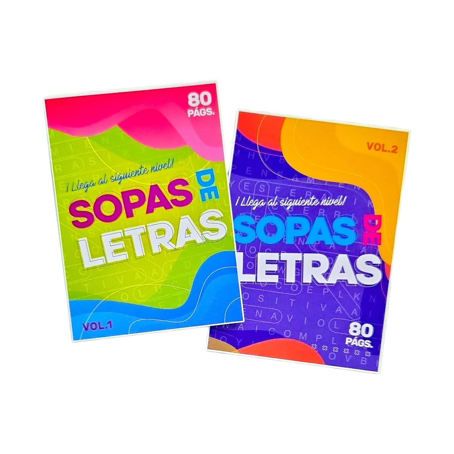 Sopa de Letras – 80 Páginas | Volumen 1 y 2 | Libro de Pasatiempos.