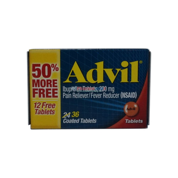 Advil - 50% More Free (24 +12 Tablets) 200MG