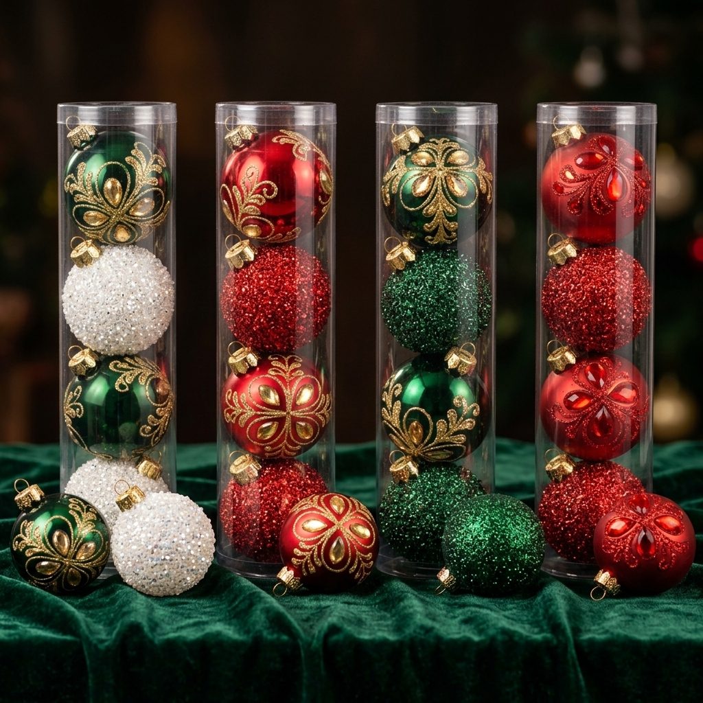 Esferas Navideñas | Set de 4 Piezas - Variedad a Escoger