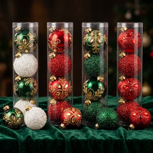 Esferas Navideñas | Set de 4 Piezas - Variedad a Escoger