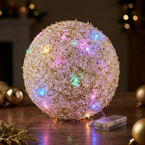 Lighted Christmas Ball with Multicolor LED Lights | 7.9"