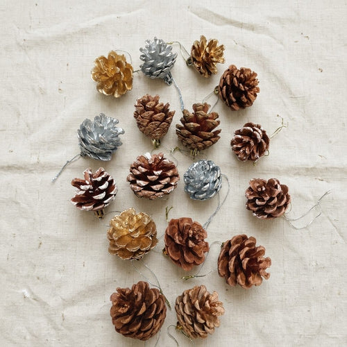 Set de Piñas de Pino Decorativas Colgantes