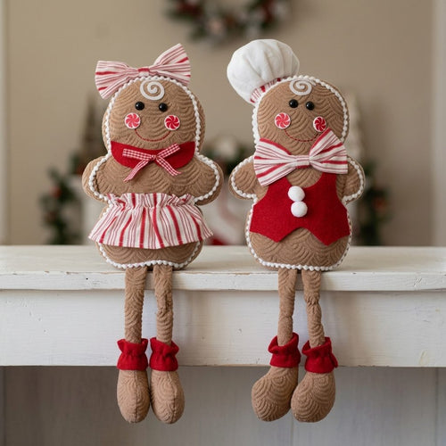 Peluches Navideños Colgantes | Muñecos de Jengibre | 22"