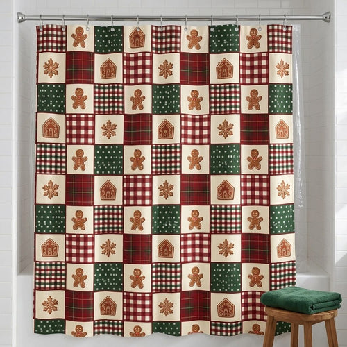 X Mas | Shower Curtain & Liner | 8 Holiday Designs – 70" x 72"