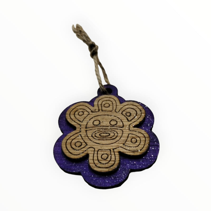 Artesanía en Madera - Ornamentos Símbolos Taínos 3''