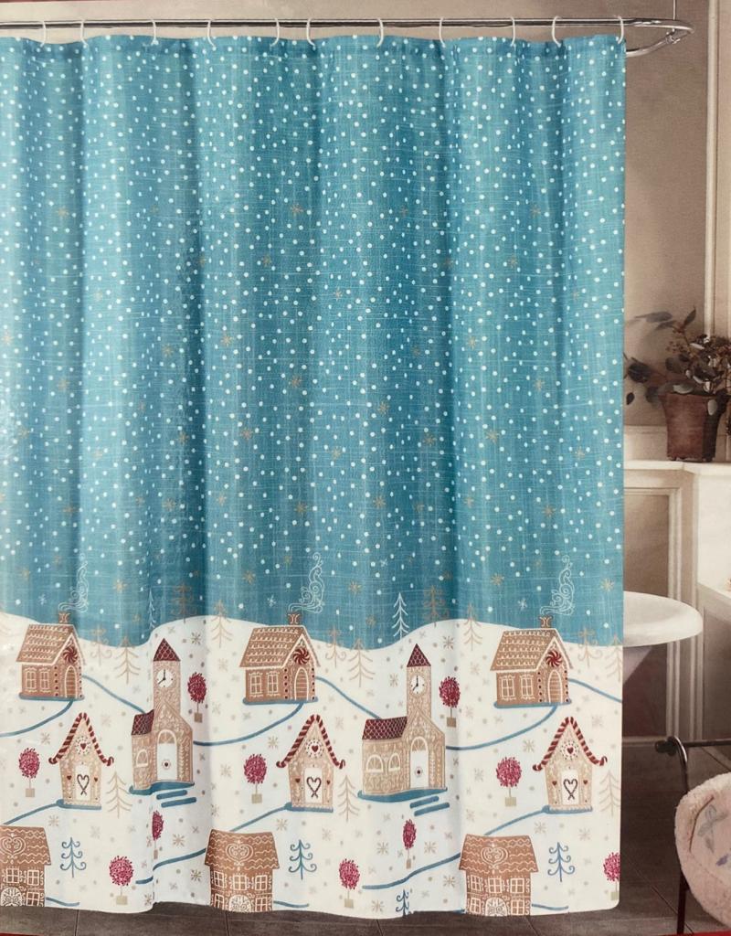 Home & Bath - Fabric Shower Curtain / Cortinas de Baño Sin Ganchos 70''x 72''