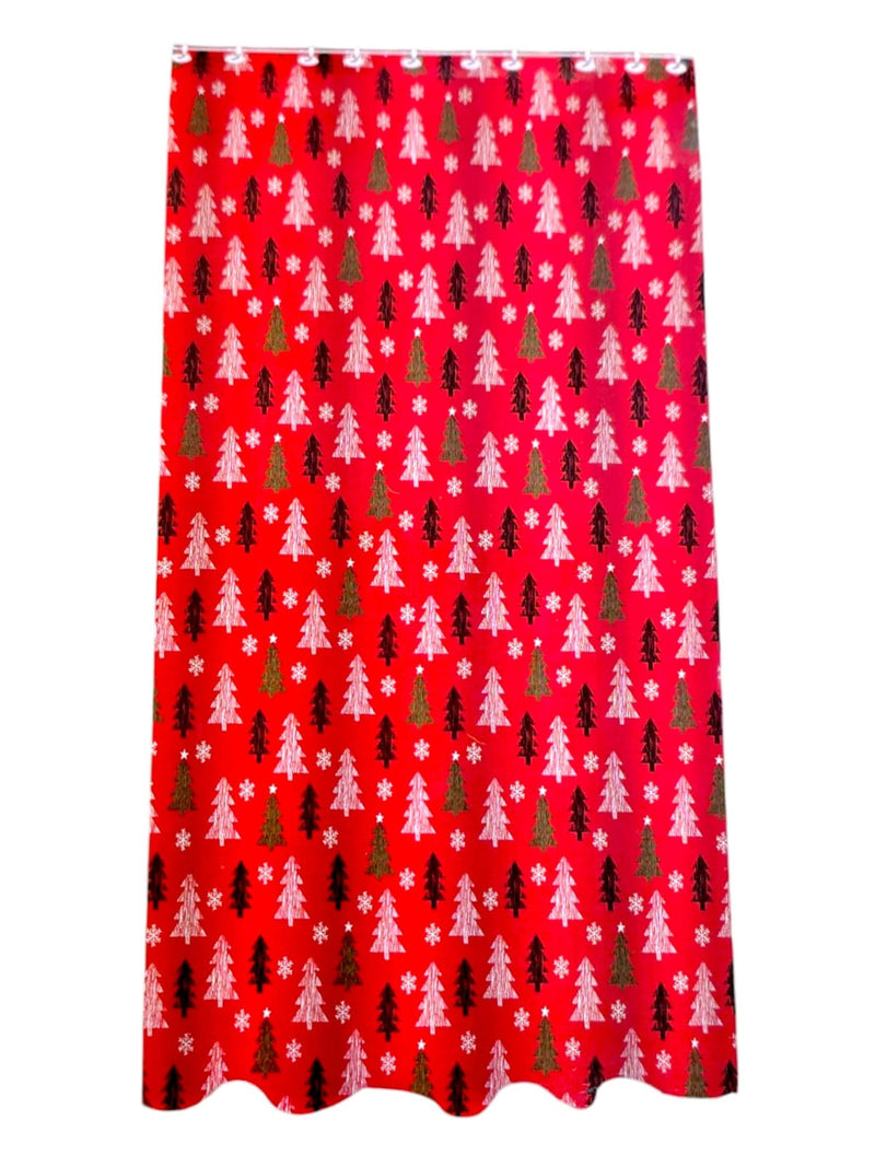 Christmas - Shower Curtain with Pine Tree Design