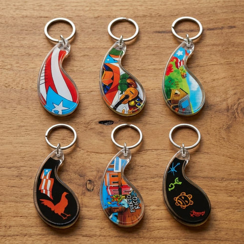 Souvenir de Puerto Rico | Llavero Plástico- Güiro