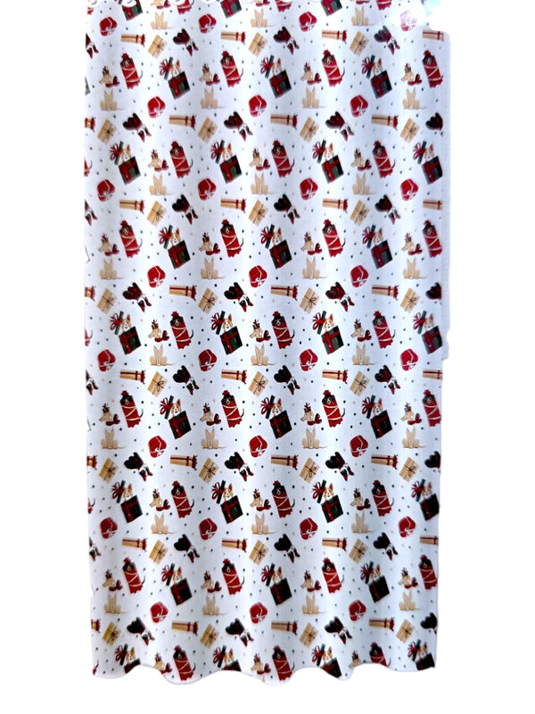 Navidad- Cortina de Baño de Navidad de Perritos