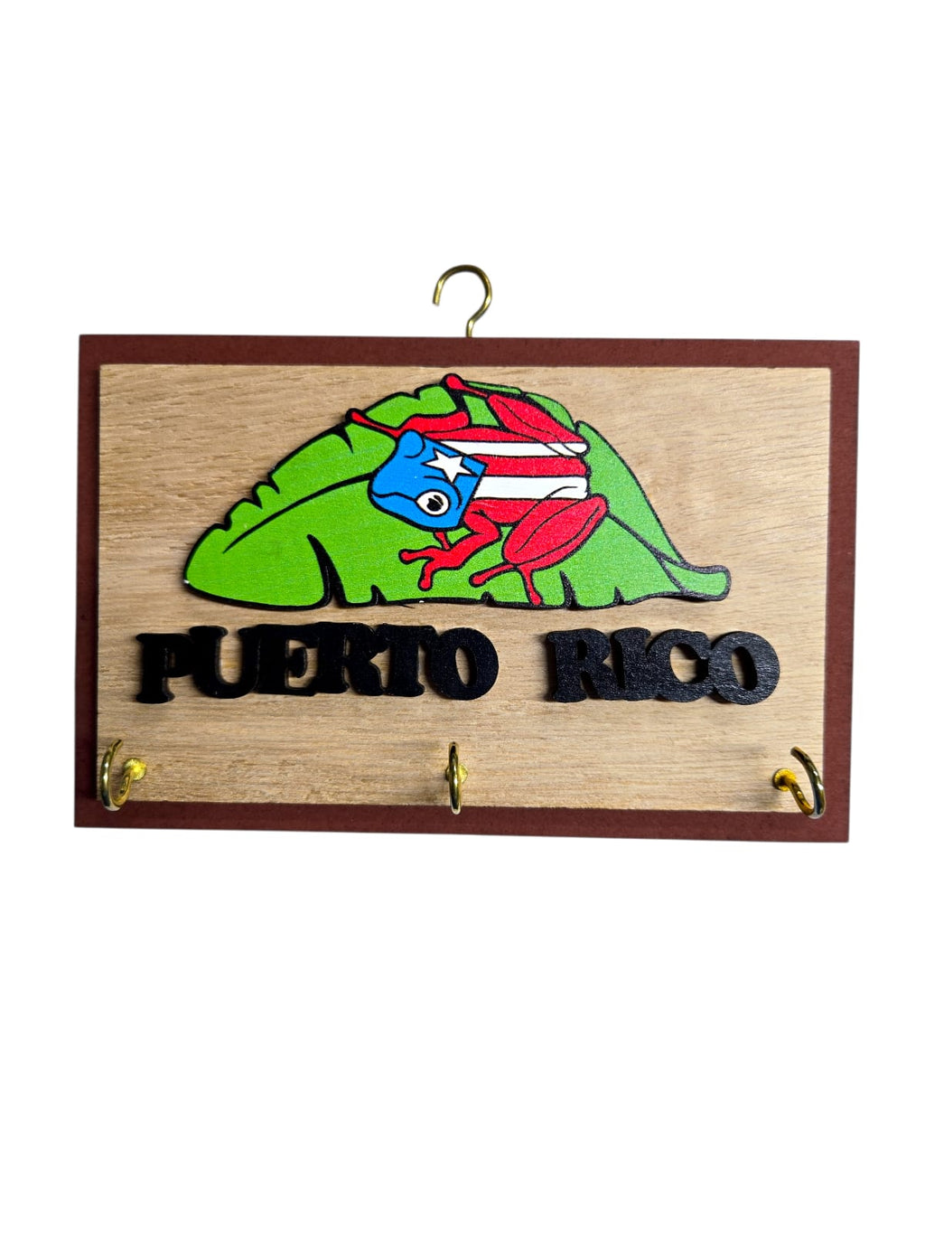 Souvenir de Puerto Rico- Placa de Madera para Llaves