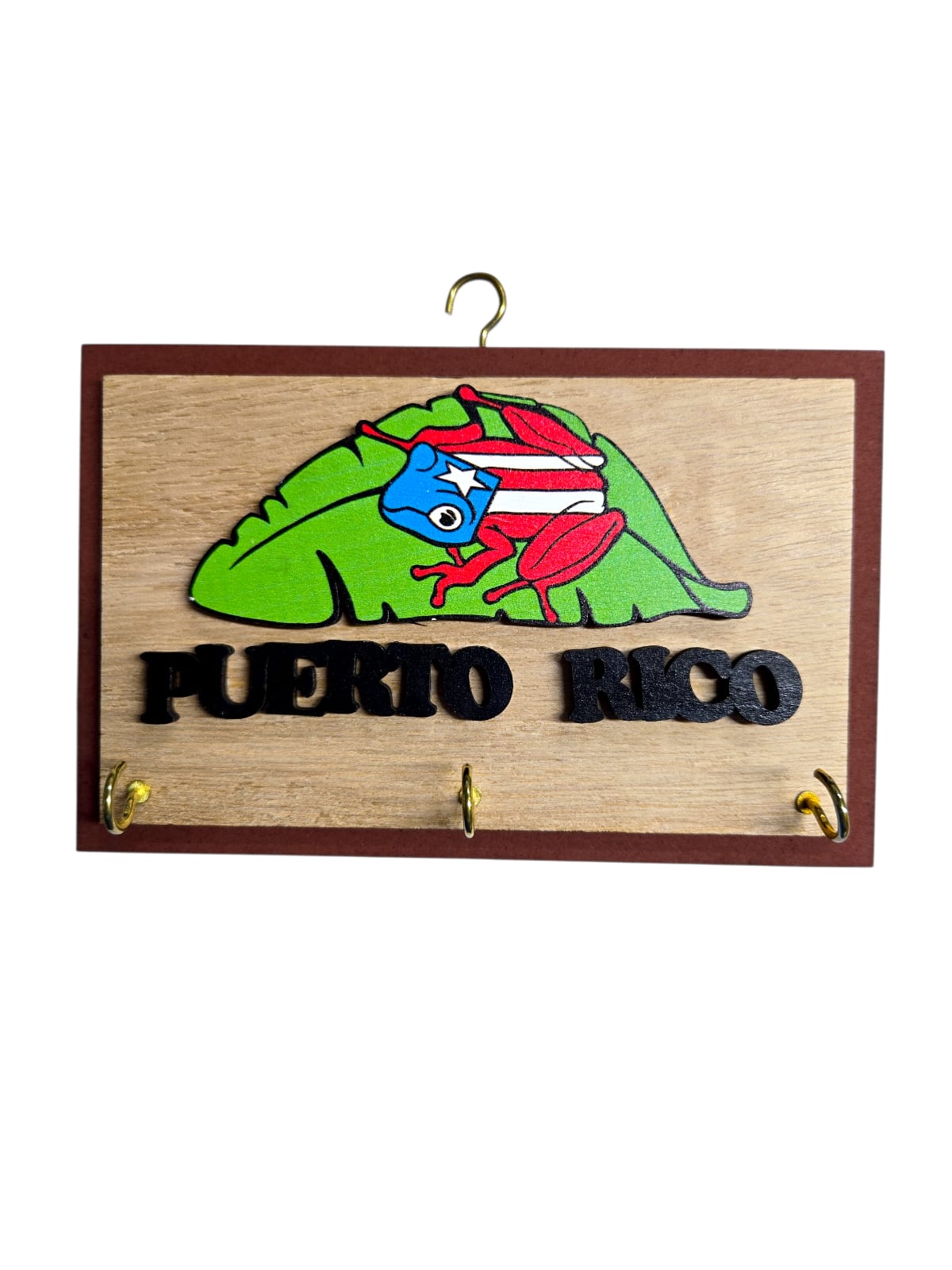Souvenir de Puerto Rico- Placa de Madera para Llaves