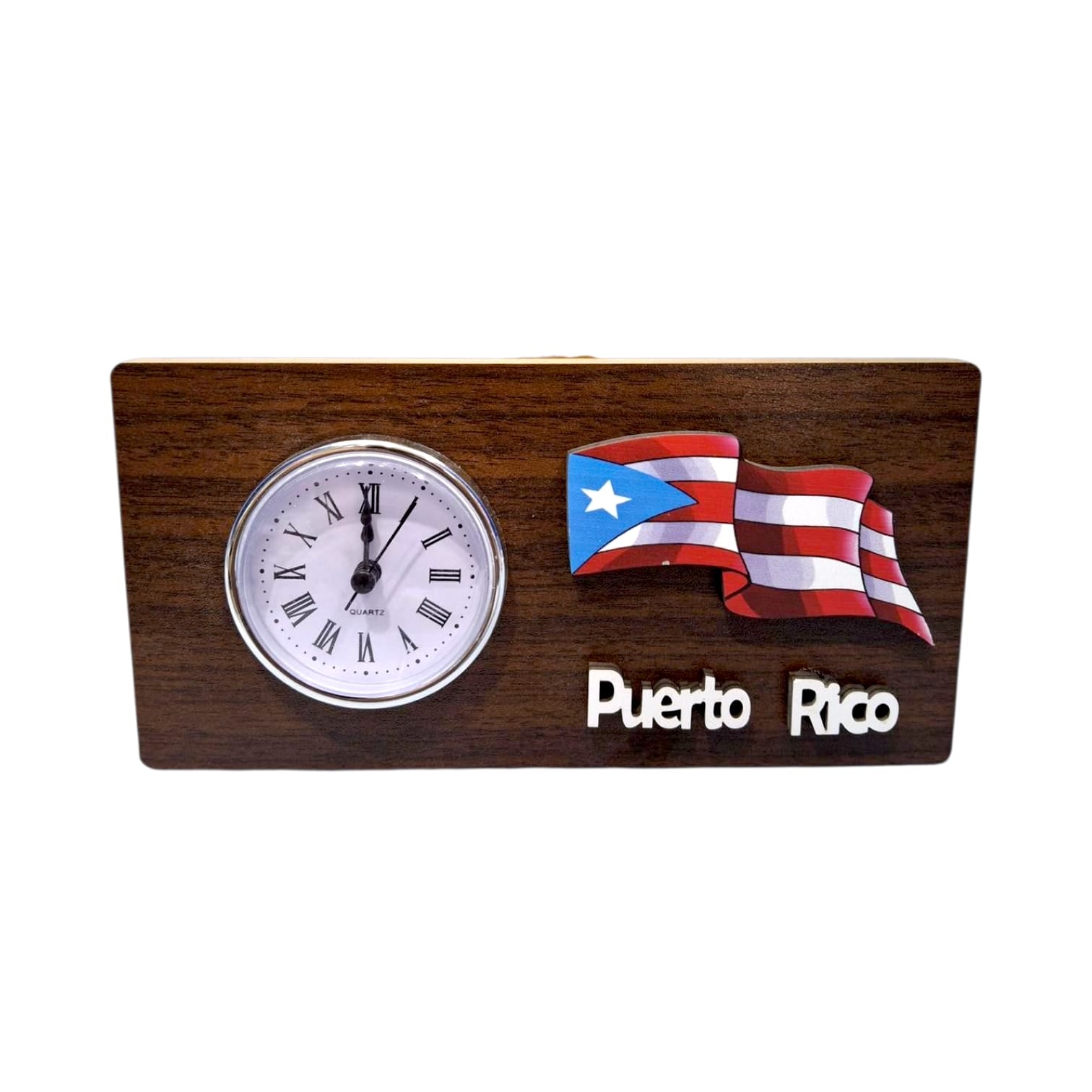 Souvenir- Reloj de Madera Puerto Rico – Diseño Artesanal | Decoración y Souvenir.