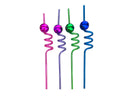 AW Party - 4ct Crazy Straws with Disco Ball