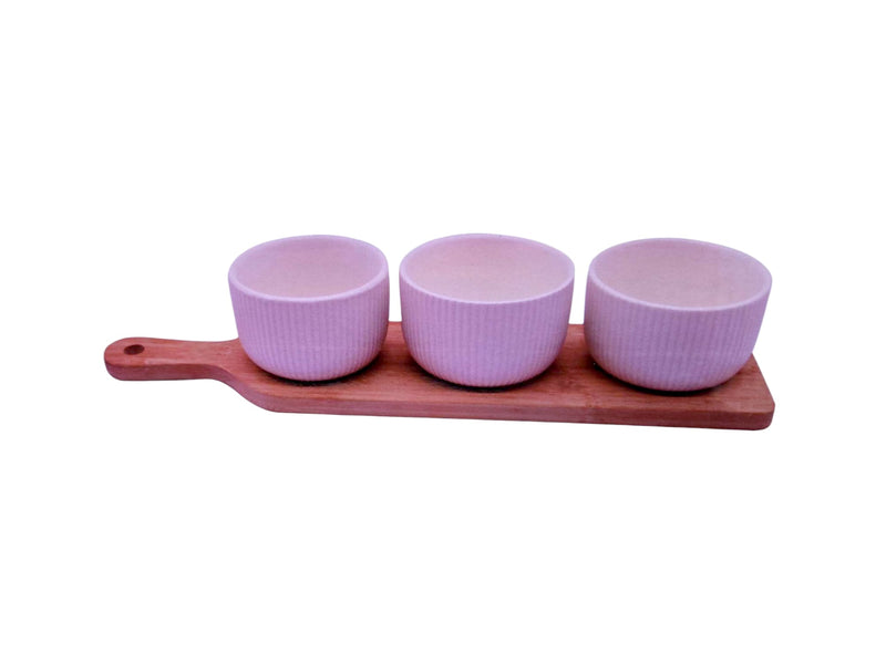 AW Cuisine- Ceramic Bowl with Stripe Design
