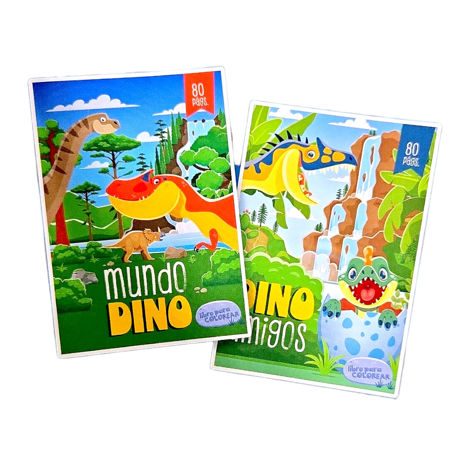 Libro de Colorear Dino Amigos / Mundo Dino – 80 Páginas | Diversión Infantil.