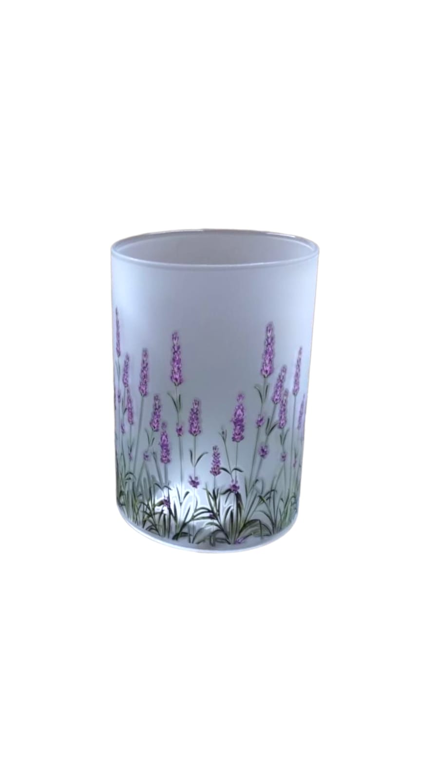 Large Lavender Flower Candle Holder
