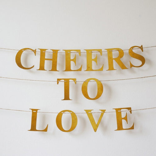 AW Party- ''Cheers To Love'' Letter Banner (6ft)