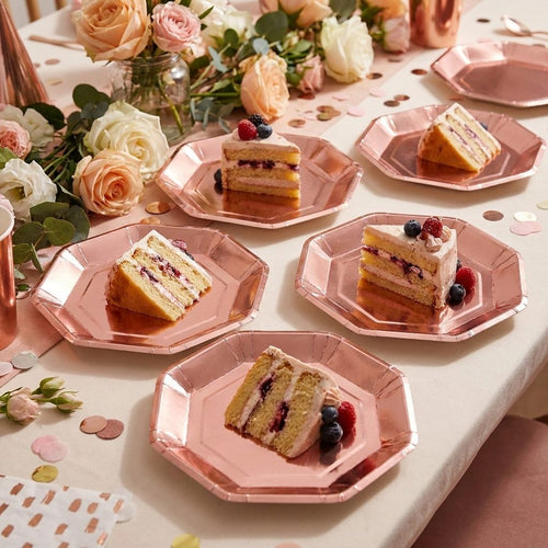 8pcs Paper Plates – Cumpleaños, bodas y baby showers