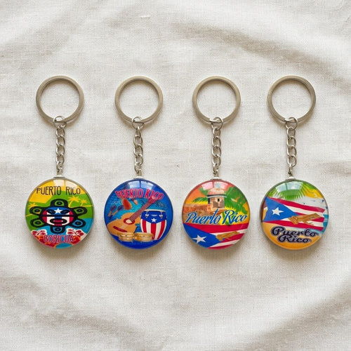 Souvenirs de Puerto Rico - Llaveros Redondos (Variedad)