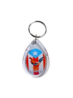 Souvenir de Puerto Rico- LLavero Plástico con diseño de gota de agua