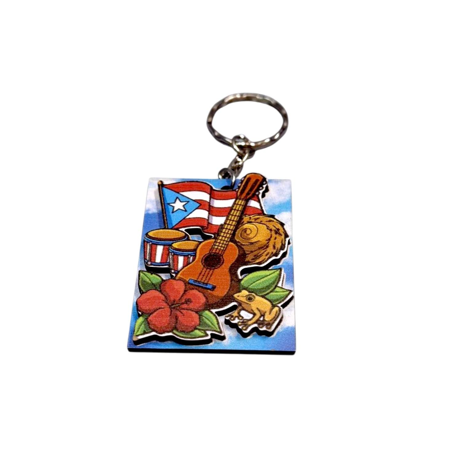 Souvenir de Puerto Rico- Llavero Madera PR.