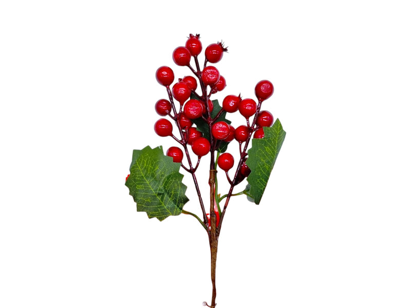 Christmas - Xmas Spray / Berry Pick / Poinsettia Spray 3 Heads
