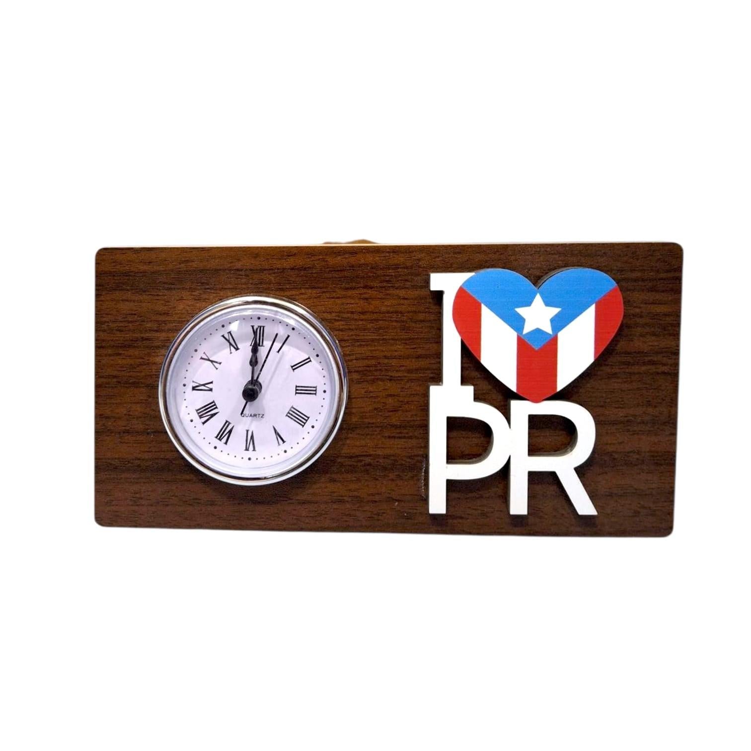 Souvenir- Reloj de Madera Puerto Rico – Diseño Artesanal | Decoración y Souvenir.