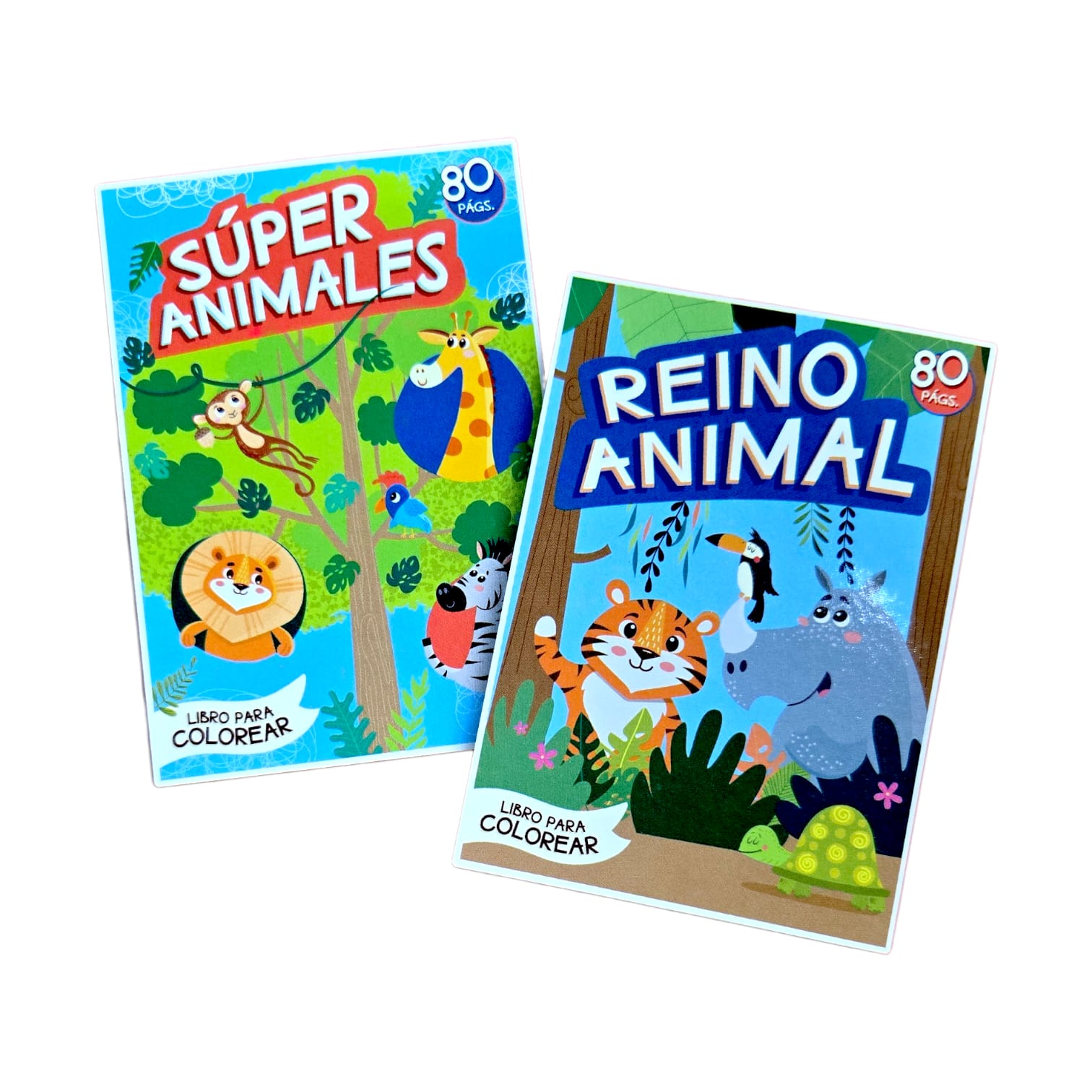 Libro de Colorear- Reino Animal / Súper Animales – 80 Páginas | Diversión Infantil.