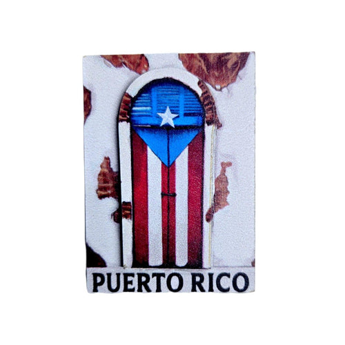 Souvenir de Puerto Rico- Magneto Madera PR.