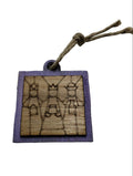 Artesanía en Madera - Ornamentos Cuadrados Tres Reyes Magos Sobresaliente 2.6'' aprox.