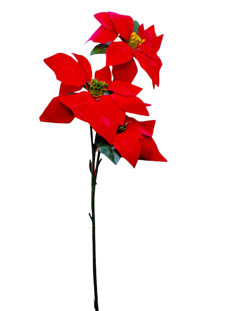 Christmas - Xmas Spray / Berry Pick / Poinsettia Spray 3 Heads