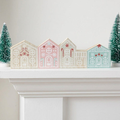Christmas Candy House Village Wooden Decor – 11.8"