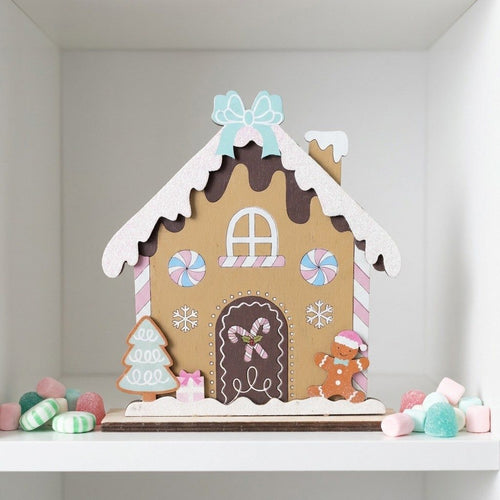Gingerbread Wooden | Casita Navideña de Jenjibre 7.9"