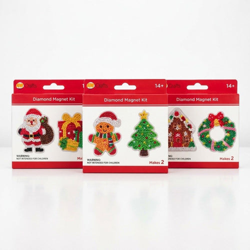 Manualidades | Christmas Diamond Magnet Kit 2 Pc | 3 Estilos