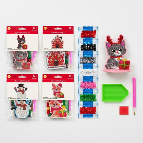 Christmas Diamond Art Craft Kit | 4 Designs | Ages 14+