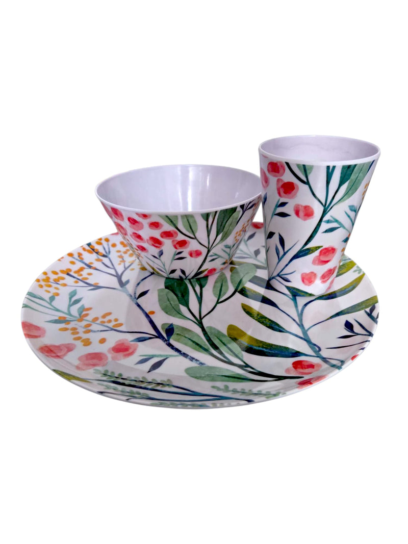 Platos Melamina con diseño Floral, Bowl de Melamina con diseño Floral