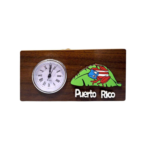 Souvenir- Reloj de Madera Puerto Rico – Diseño Artesanal | Decoración y Souvenir.