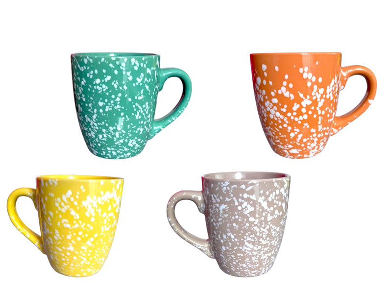 Tazas de Cerámica con Manchas Blancas 13oz