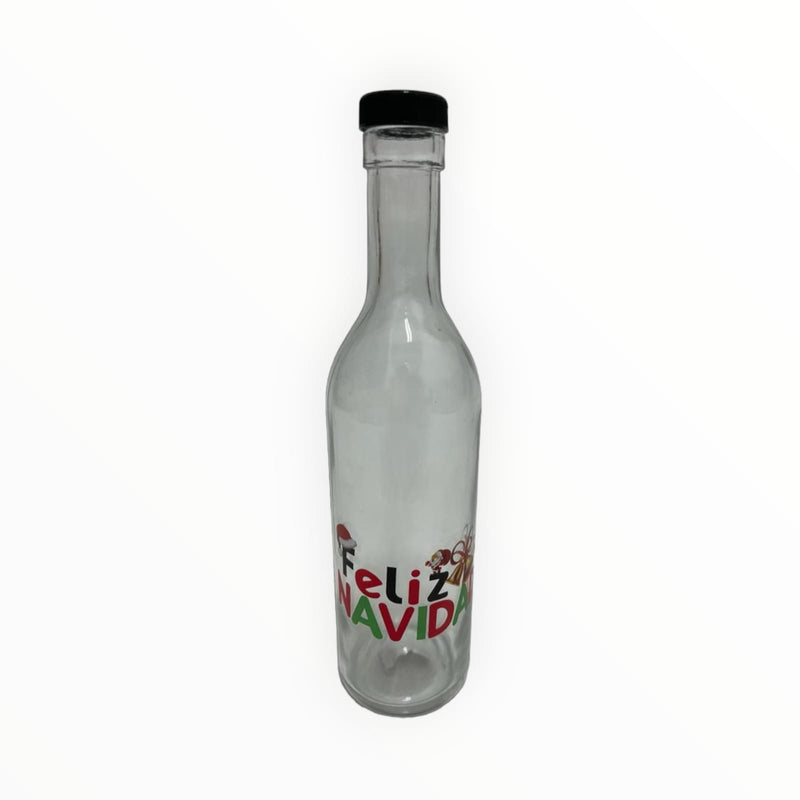 Botellas de Coquito (Fondo Redondo con Tapa de Rosca) 13oz.