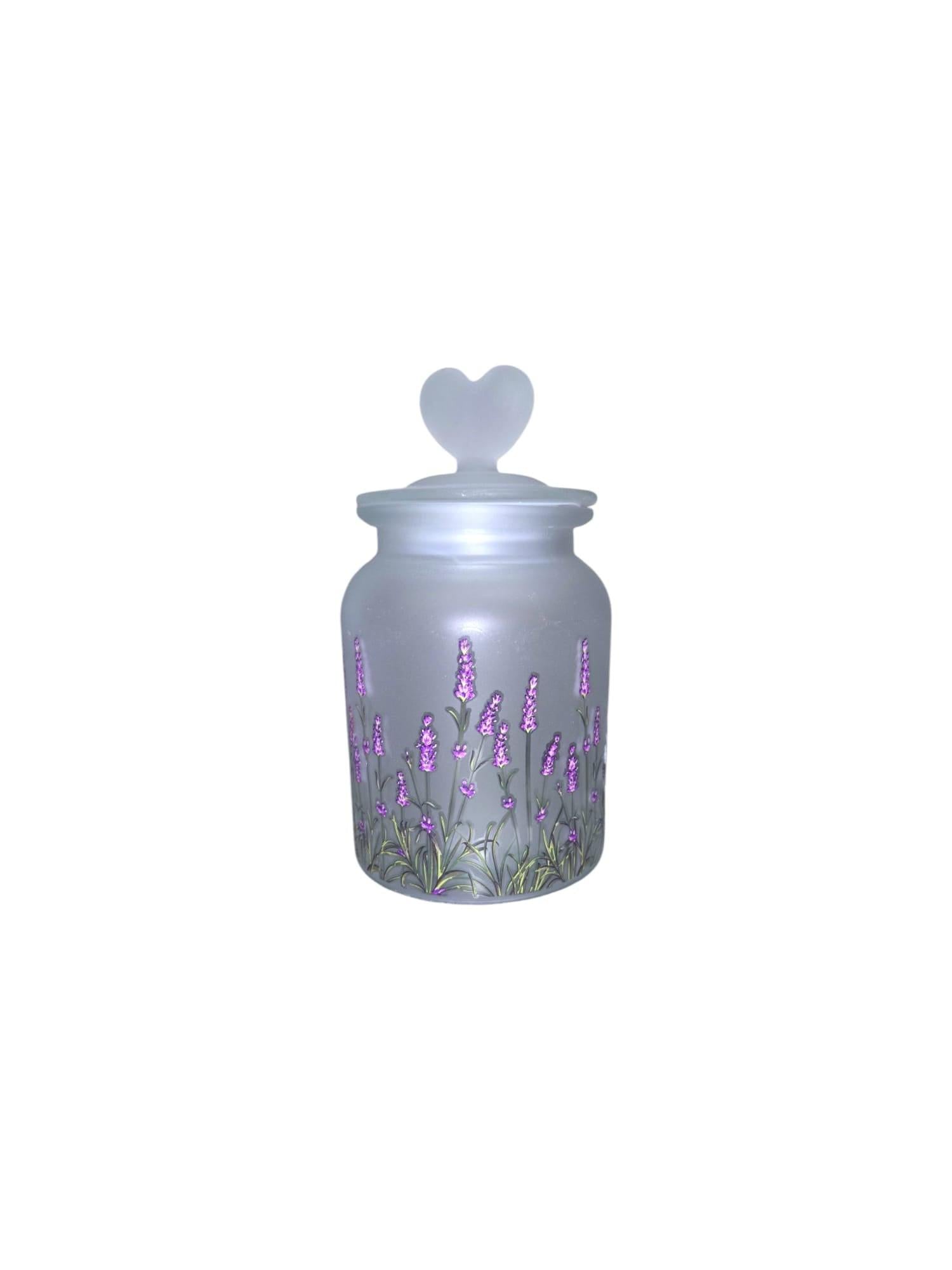 MD Lavender Flowers Canister w Lid