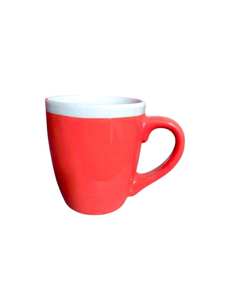 Tazas de Cerámica Borde Blanco 13oz