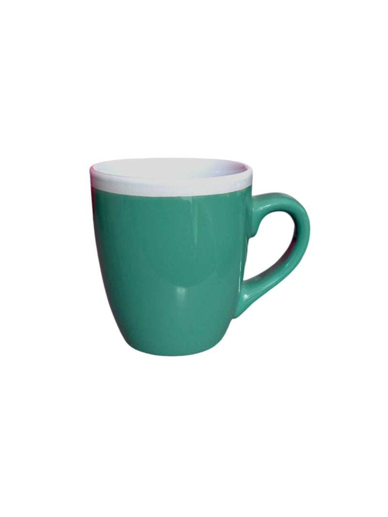 Tazas de Cerámica Borde Blanco 13oz
