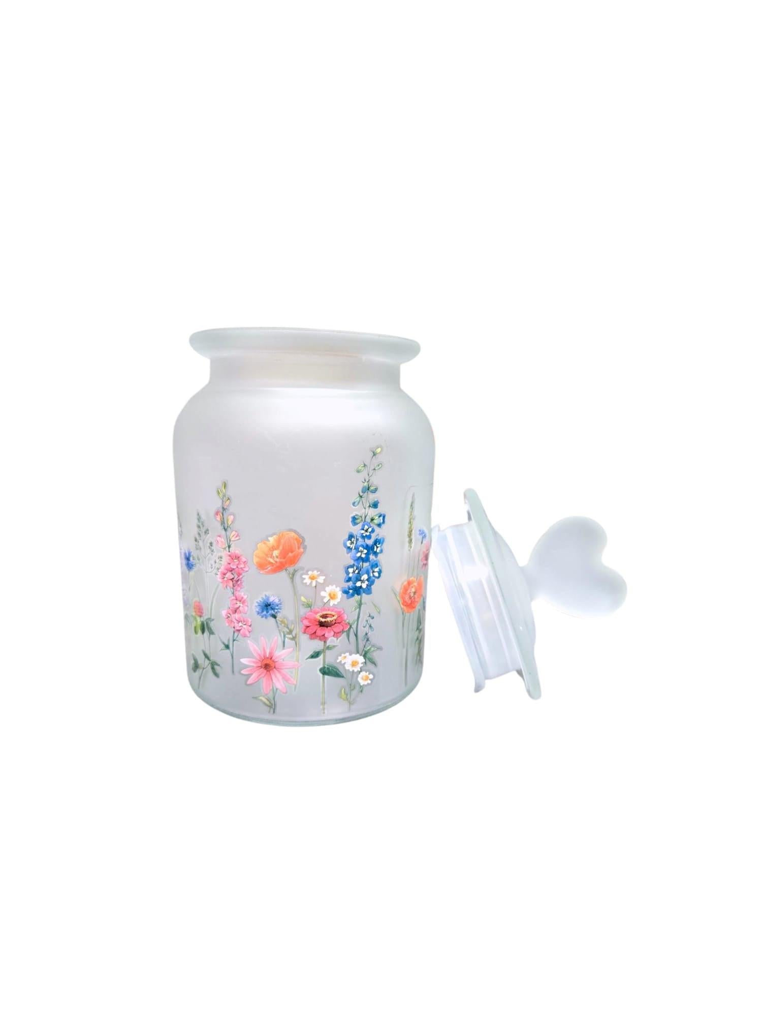 MD Lavender Flowers Canister w Lid