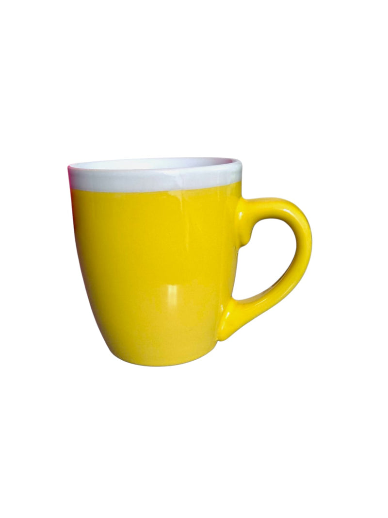 Tazas de Cerámica Borde Blanco 13oz