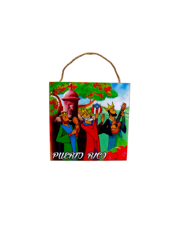 Placa de Madera para Colgar de Tres Reyes Magos