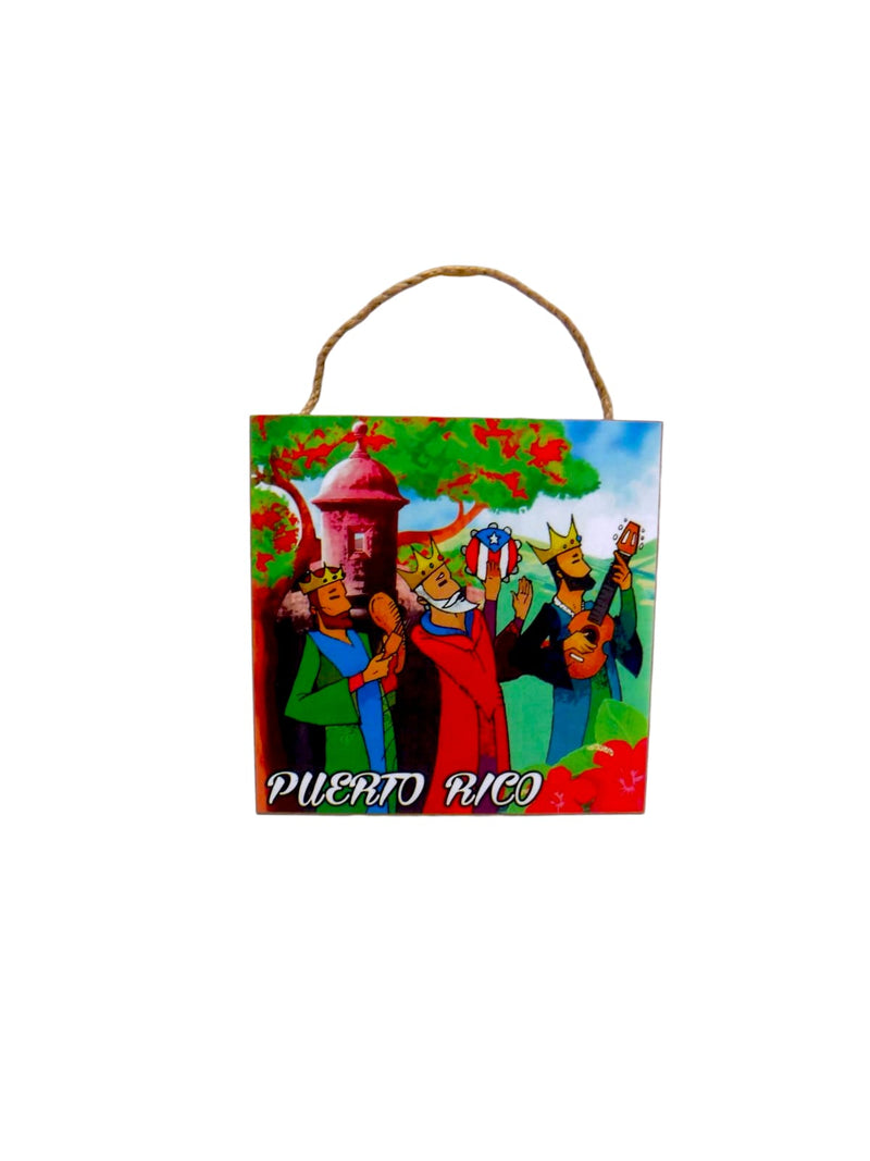 Placa de Madera para Colgar de Tres Reyes Magos