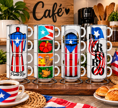 Souvenirs Puerto Rico -Set de Tazas de Puerto Rico | Diseños Boricuas